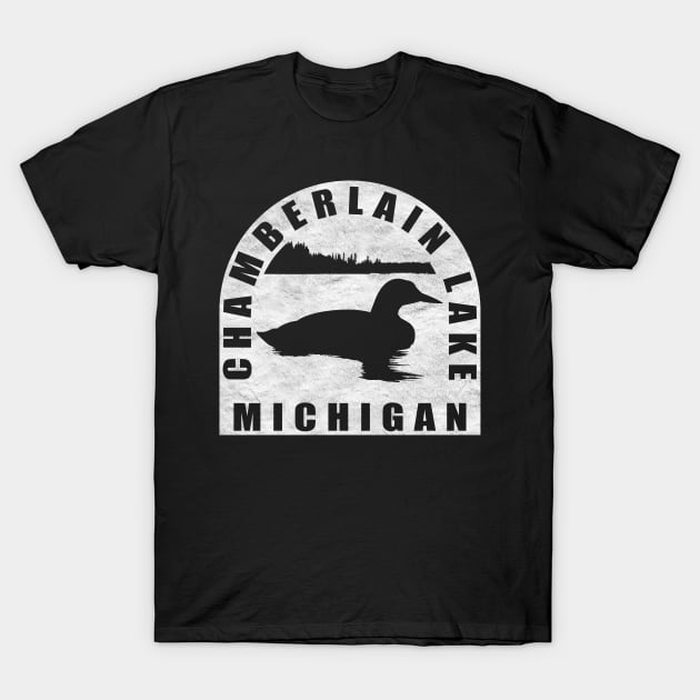 Chamberlain Lake Loon Michigan T-Shirt by BirdsEyeWorks